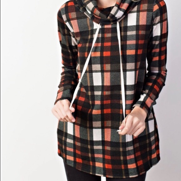 New! Checkered Lightweight Cowl-Neck SO SOFT!!!! - Picture 3 of 5